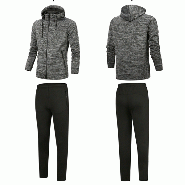 Richee Men'S Workout Clothing comfy Zip Up Jacket And Sweatpants Set