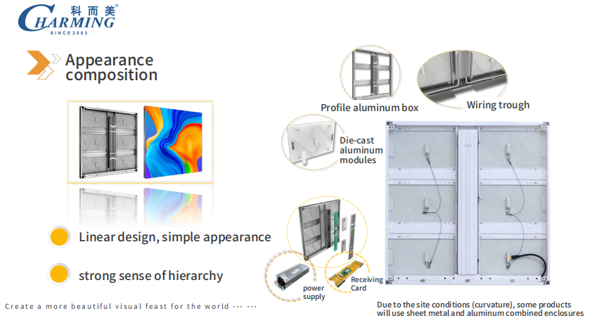 CHARMING Outdoor High Brightness LED Display Seamless Arc Splicing Creating City Landmark Glasses Free 3D Visual Feast