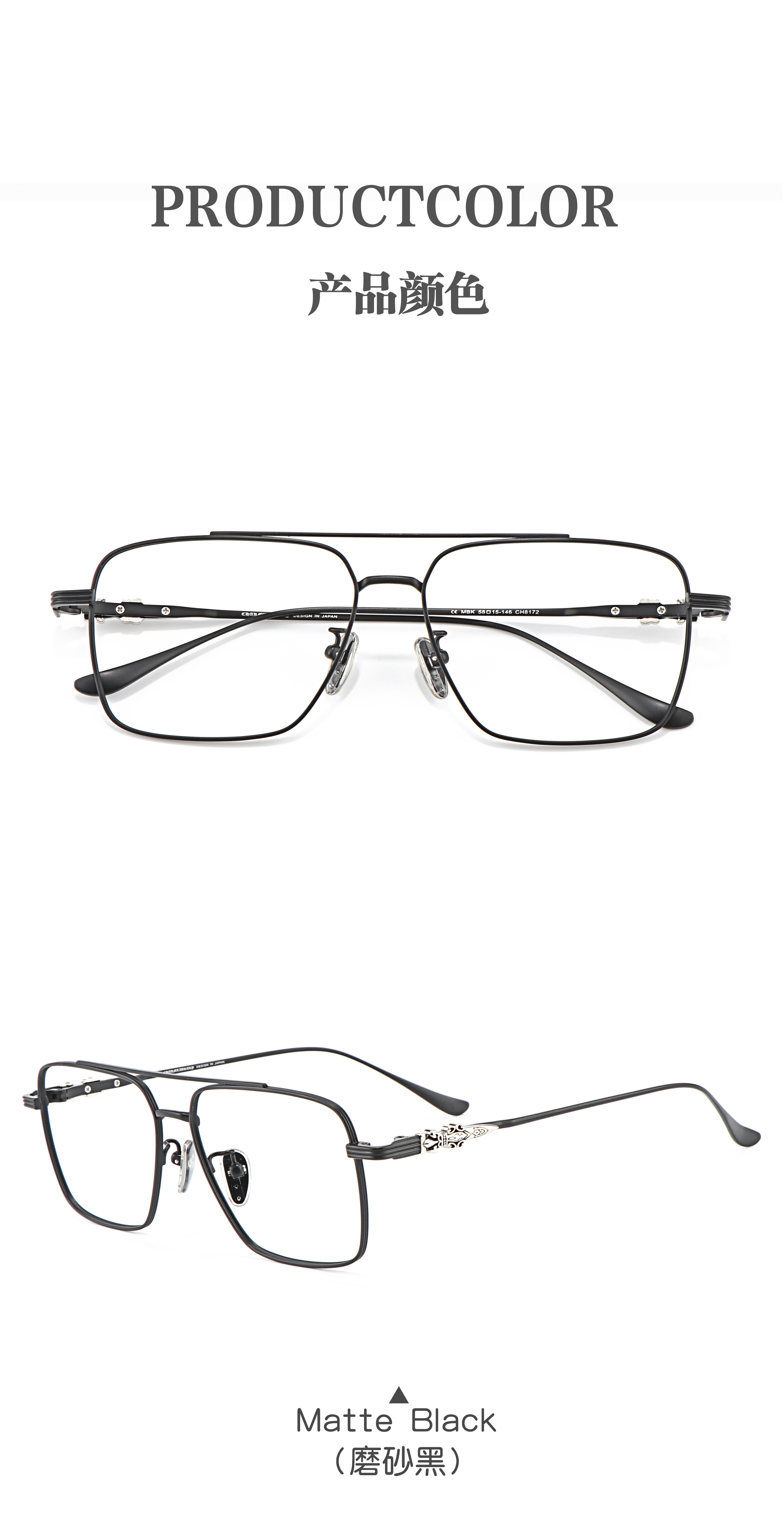 Classic Pilot Black Gold Presbyopia Multi Focus Luxury Brand Three Dimensional Silver Jewelry Carving Fashion Women Men Glasses