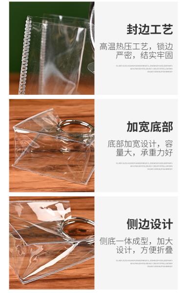 NS TRANSPARENT PVC TOTE BAG ROUND HAND WEDDING COMPANION GIFT CANDY BAG FLOWER GIFT BAG