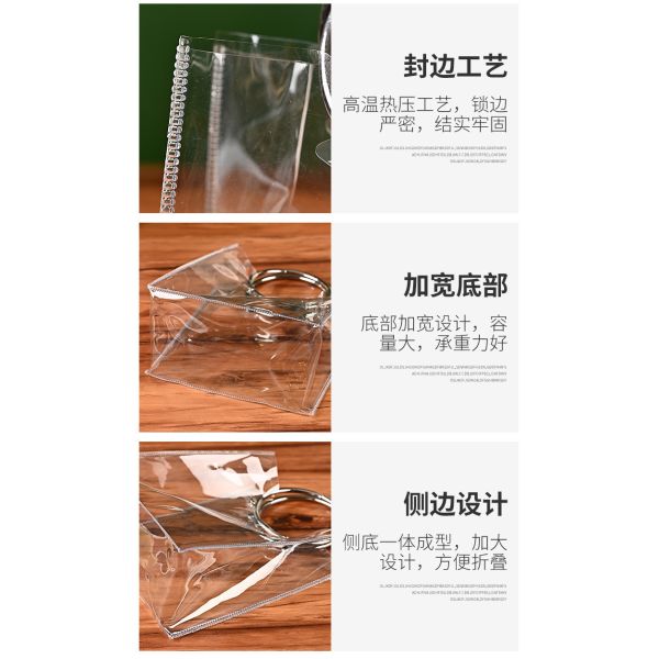 NS TRANSPARENT PVC TOTE BAG ROUND HAND WEDDING COMPANION GIFT CANDY BAG FLOWER GIFT BAG