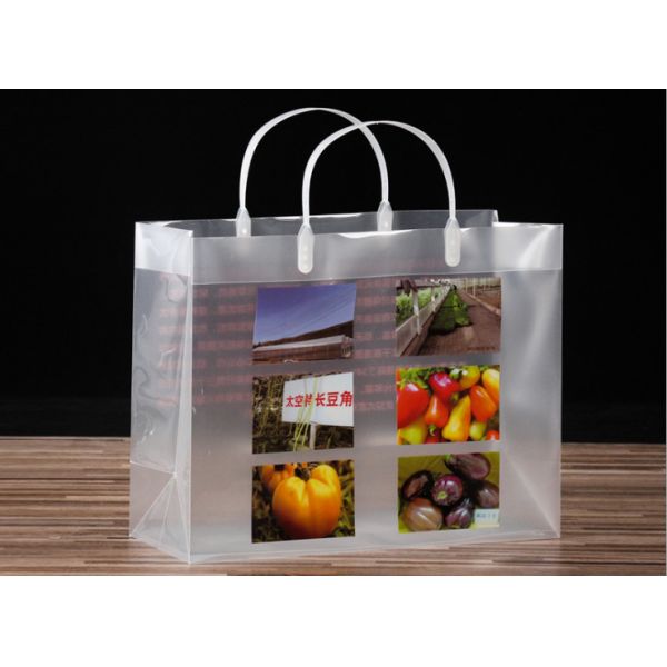 Pp handbags custom transparent clothing plastic bags pvc advertising cosmetics jewelry bag custom