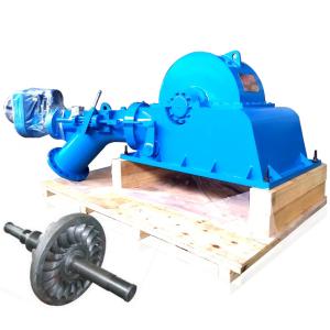 Rated Voltage 220V 11000V Turgo Turbine Generator Stainless Steel Runner Material OEM Services for Hydropower Equipment