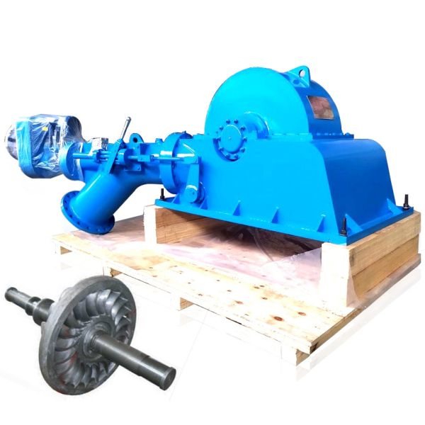 Rated Voltage 220V 11000V Turgo Turbine Generator Stainless Steel Runner Material OEM Services for Hydropower Equipment