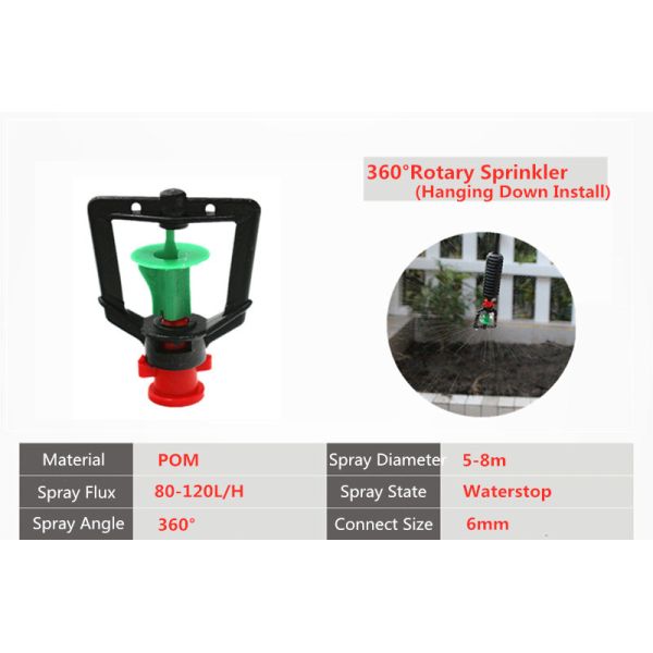 360 Degrees Rotary Micro Irrigation Nozzles With Threaded Connector / Barbed Connector