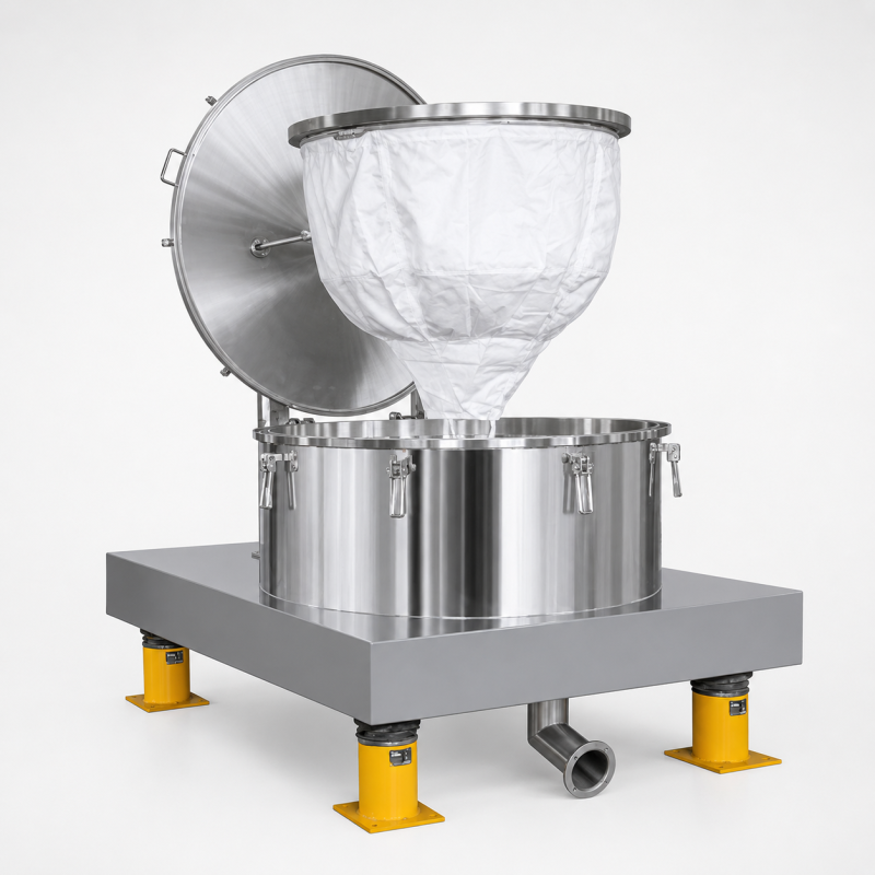 Bag Lifting Centrifuge for Sugar Alcohol Crystal Recovery