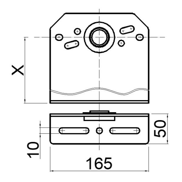 1 Inch Shaft Door Bearing Plate Galvanized Steel Material With 4mm Thickness