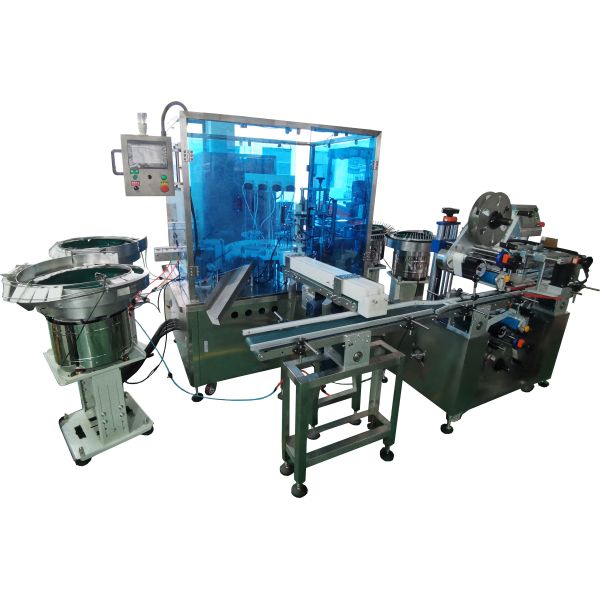 завалка 220V 2kw Monoblock и покрывая линия завалки дезинфицирующего средства руки машины