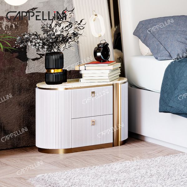 Modern Villa White Wooden King Size Bed Bedroom Sets Home Double Queen Luxury Wood Full Bedroom Furniture Set