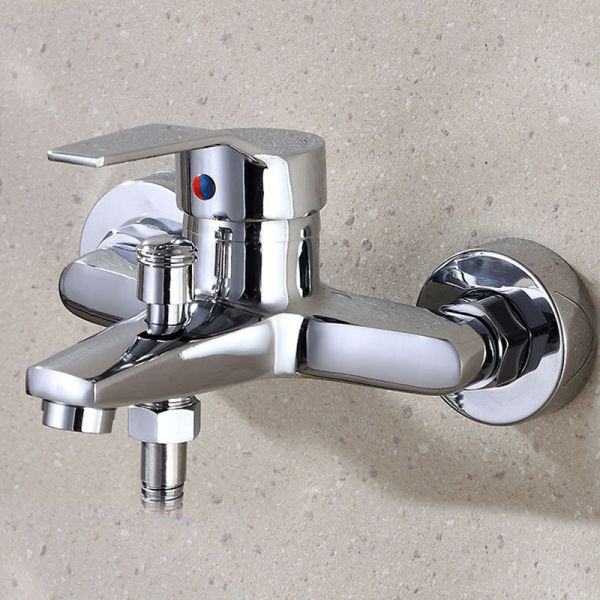 Zinc Alloy Chrome Finish Bathroom Bathtub Mixer Shower Faucet with Hot and Cold Water