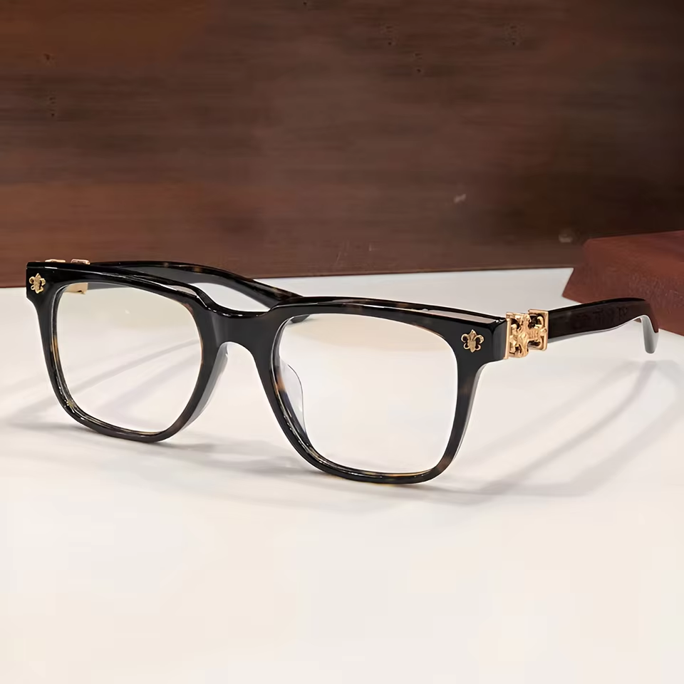 Myopia Green Black Hawksbill Leopard Print Gold Optical Guangdong Safety Aesthetic Casual Daily Men's Women's Glasses Fashion