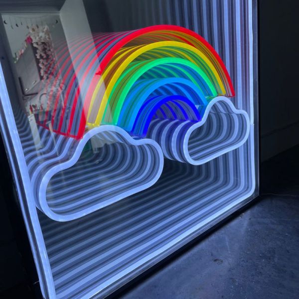 Factory Direct Sale Illusions 3D Led Infinite Mirror Signage Barber Shop 3D Salon Barbershop Decoration