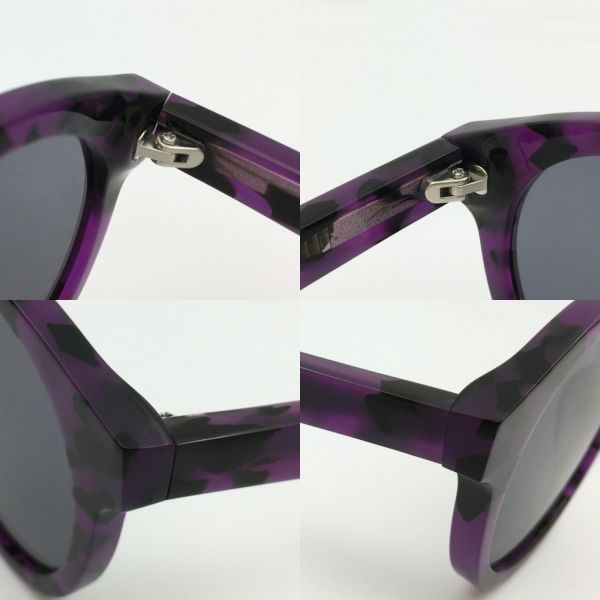 Round fasion acetate plastic sunglasses for Women mirror lens UV protection 400