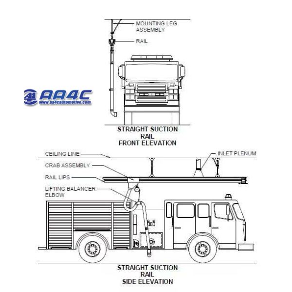 Вытяжка выхлопных газов пожарно-спасательных транспортных средств с магнитными сосочными сосками