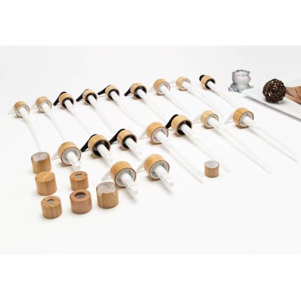 Глава лосьонного насоса калибра 24/28/32 Бамбуковый лосьонный насос душный гель