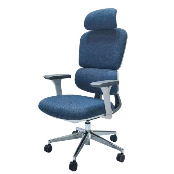 White Adjustable 4D Armrest Ergonomic Mesh Office Chair 3 Positions Backrest for Staff