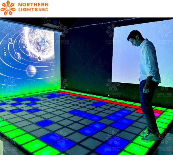 LED Terraço de Dança Parede de azulejos e piso Jumping Grid Interativo jogo