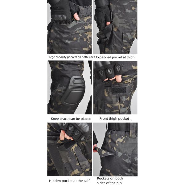 Camouflage Short-Sleeved Frog Suit Set Without Protective Gear