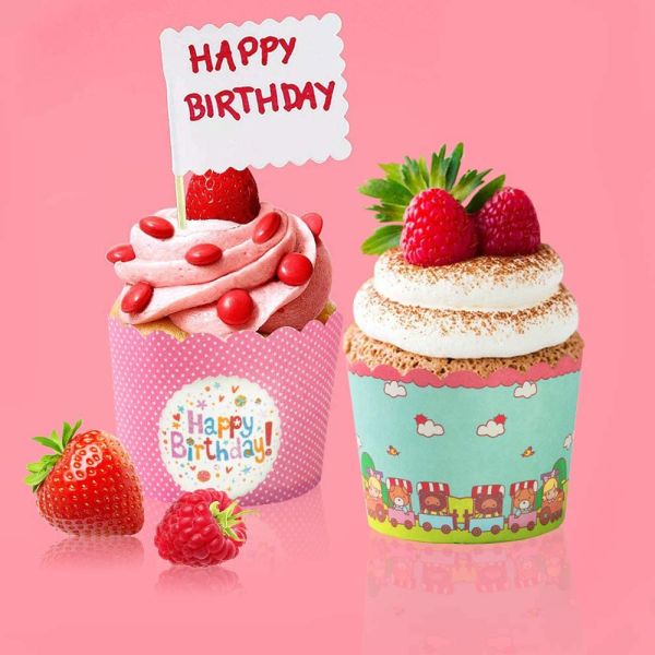 Round Household Oven Birthday Paper Cupcake Baking Cups
