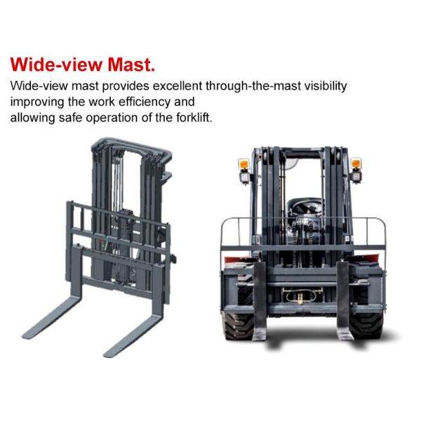 RTD30-X35 and RTD35-X35 2WD Rough Terrain Forklift for Cost Effective and Powerful Performance on Uneven Ground