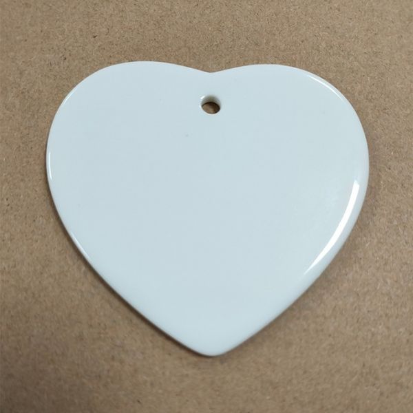 3 Inch Round Ceramic Sublimation Christmas Ornaments For Heat Transfer Printing