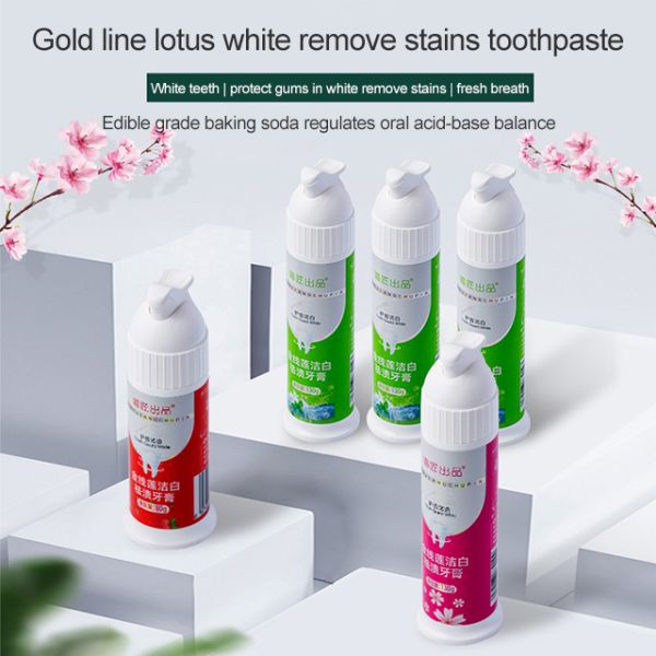 80g/130g Плоская зубная паста для женщин 2023 Низкий MOQ Отбеливание зубов Уборка полости рта