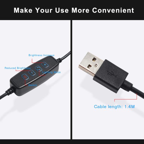 12000K Desk Ring Light With Phone Holder