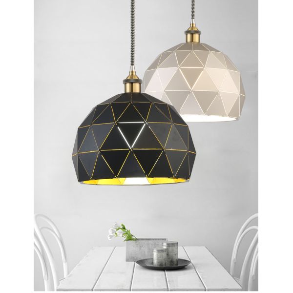 Zhongshan Modern Design Black Gold Metal Iron Ball Indoor Hanging Pendant Light Lamp Fixture for Kitchen Dinning Room