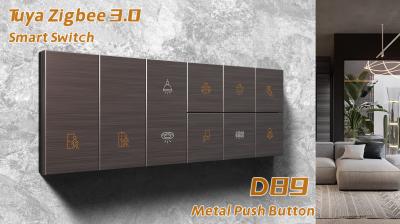 Tuya Zigbee 3.0 Wall Switch Smart Light Switch Module Metal Panel