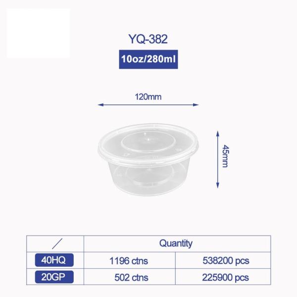 500ml Clear/Black Rectangular PP Disposable Plastic Food Container Microwaveable Food Bento Storage Lunch Box
