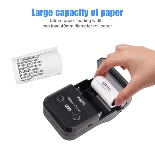 Bluetooth 58mm Thermal Printer 2 Inch Mini Pocket Thermal Printer For Supermarket