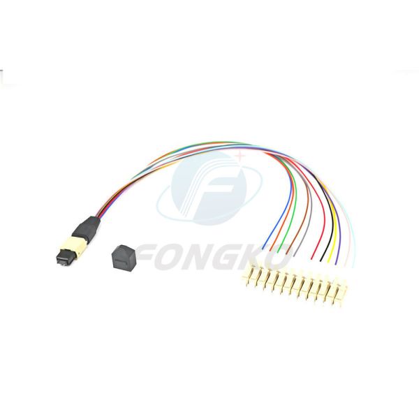 Cassette Module Fanout Pigtail Patch Cord 12 Fiber MPO To LC Connector