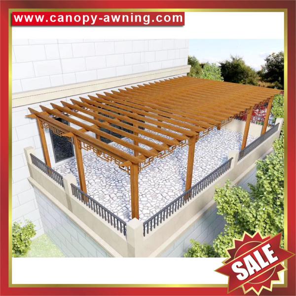 outdoor wood look garden park grape aluminium aluminum alu grape trellis Pergola shelter-nice sunshade for garden villa