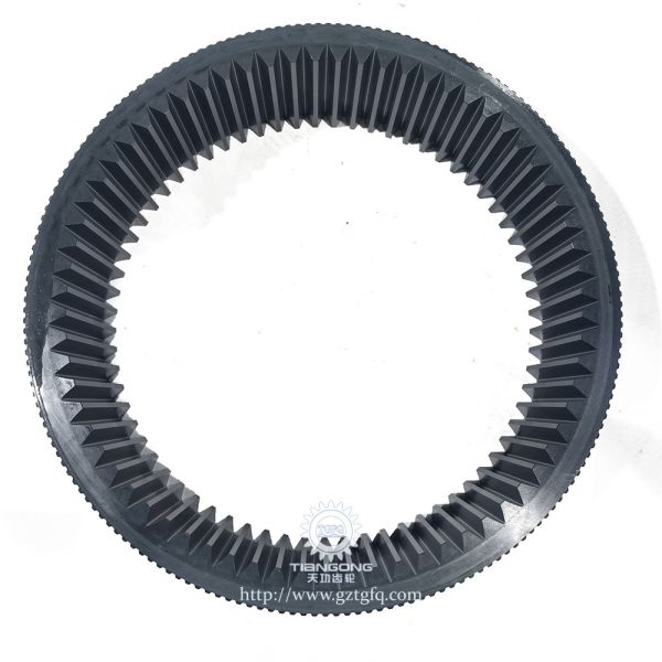 The Travel Gear-Ring (69-TEETH) 569-4266 is tailored to accommodate the final drive configurations of both E374GC and E 374 607-5640/RH607-5641 excavators.