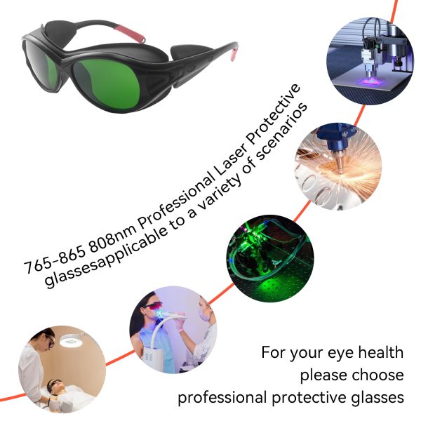 FOR LASER ipl protect glasses laser protector laser protective 532 professional laser glasses 765-865nm 808nm OD7+ laser goggles laser protection glases laser lenses protect laser ipl safety glasses