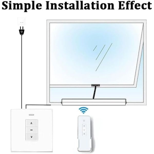 Automatic Window Opener with TUYA Wi-Fi Controller Rain Sensor for Skylight Roof Smart Home Chain Stroke Opener