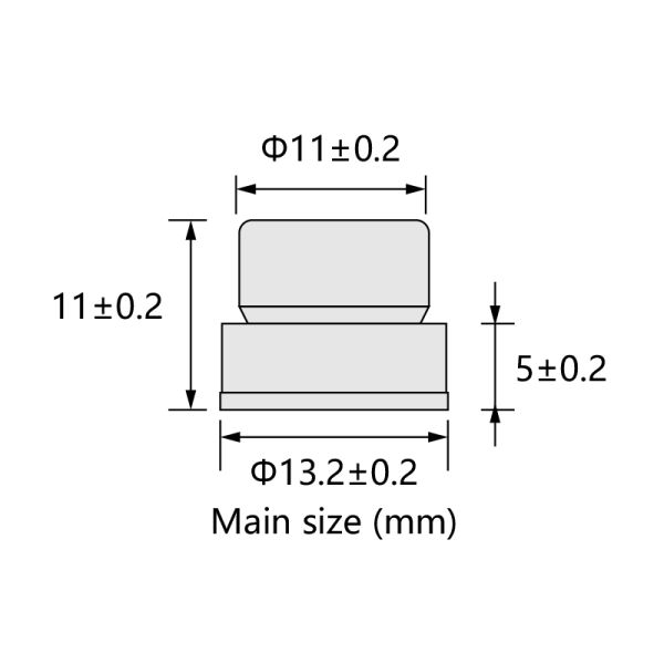 Φ13-1F-2 Butyl Rubber Stopper for Vacuum Blood Collection Tube Seals