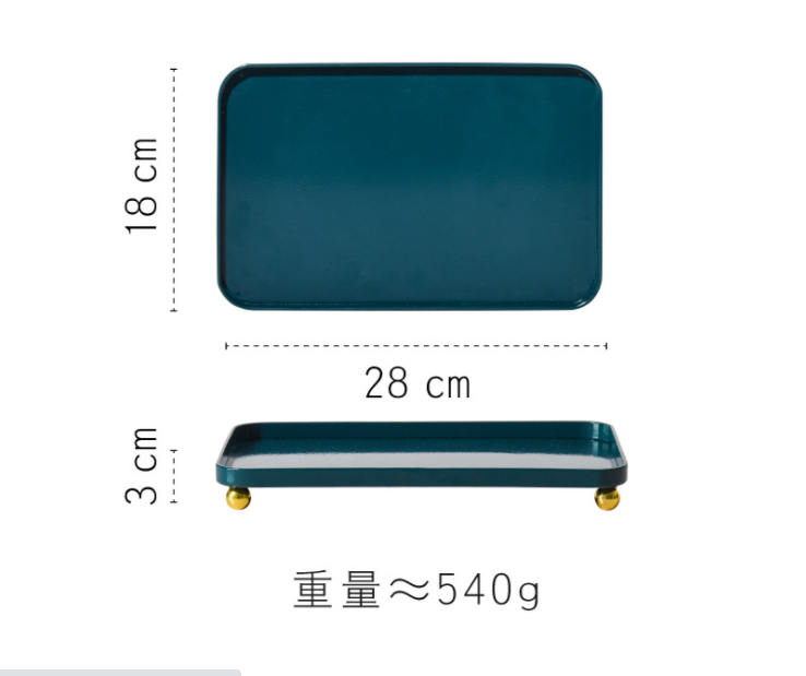 Black Rustproof 7mm Thickness Metal Jewelry Tray