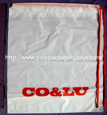 Trouxa plástica do totalizador do ombro da compra da trouxa do cordão personalizado do CPE/LDPE