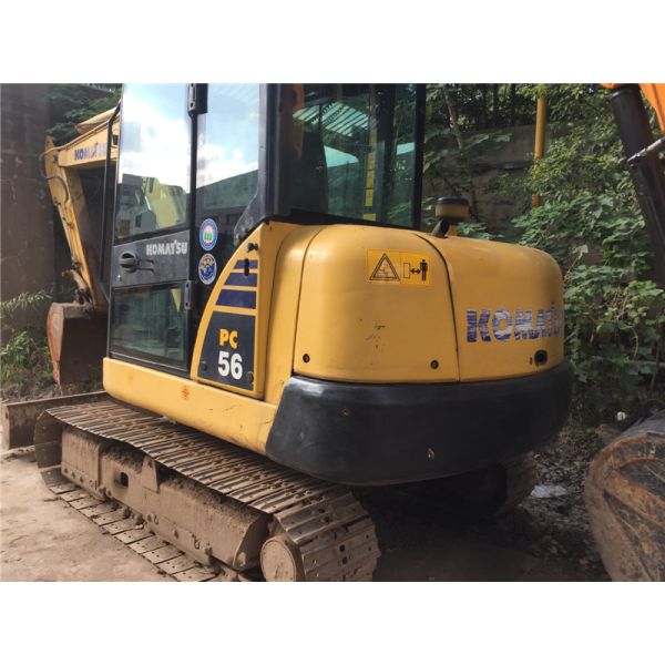 Used Komatsu PC56 Crawler Excavator 4D88E-6 engine 5T weight with Original Paint