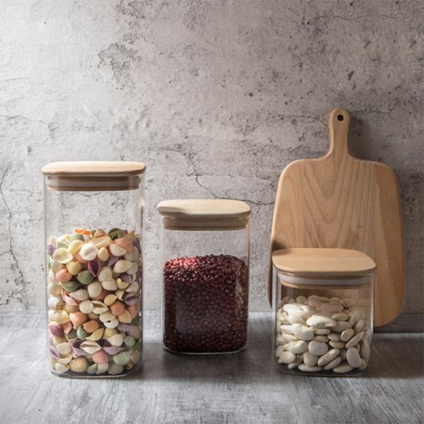 Lead Free 650ml Borosilicate Wide Mouth Food Jar