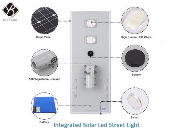 2700 - 6500K 30W Solar LED Street Light High Lumen LED Chips RoHS Compliant