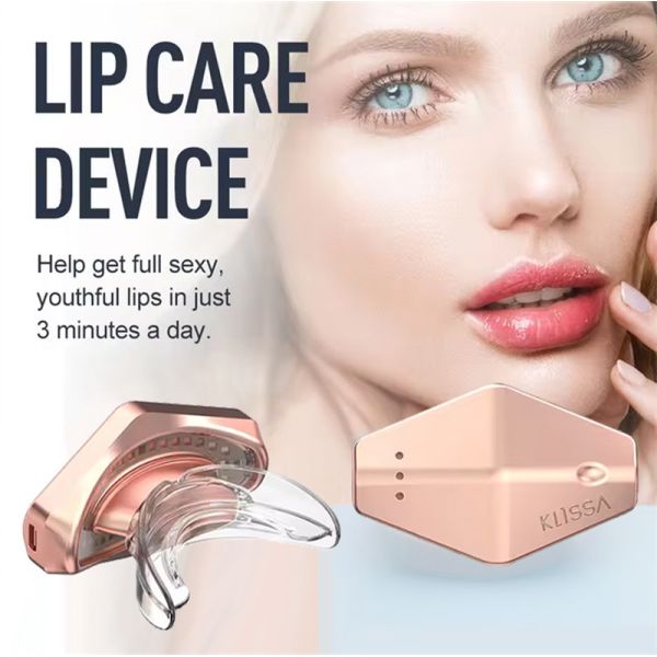 Mini LED Photon Therapy Red Blue Light Teeth Whitening Anti Lip Wrinkles Lip Plumper Device