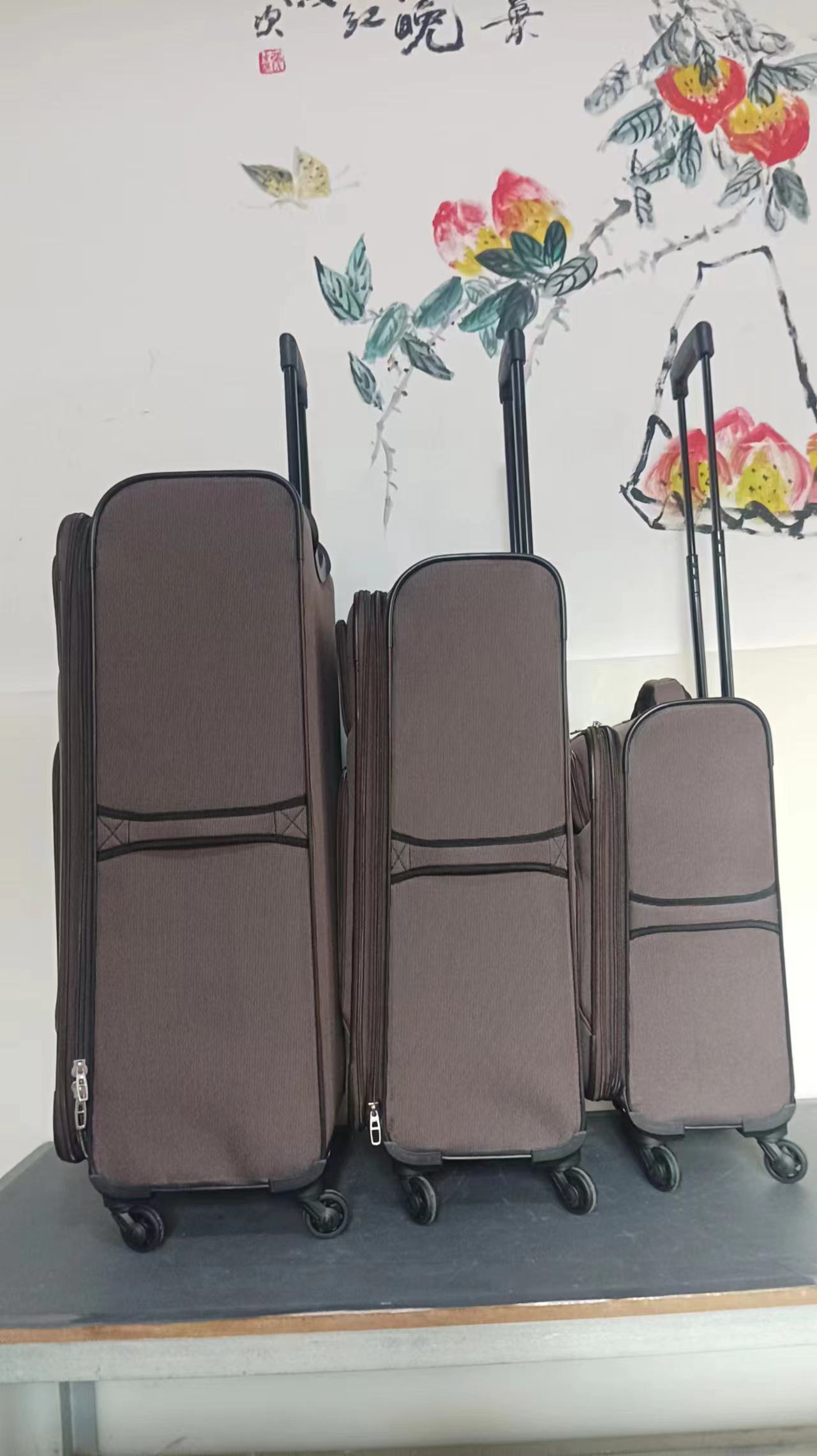 Unisex Multi-Color Customization Soft Edge Checked Luggage Set EVA Material With Wheels for Travel by Luggage Manufacturer