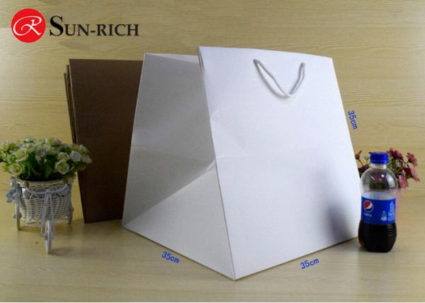 Custom white black Brown big square Paper storage bag for flower , bonsai