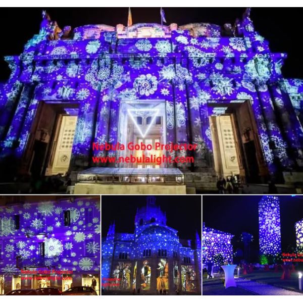 Nebula 200W LED Zoom Light Multiple Custom Gobo Christmas Pattern Logo Gobo Projector