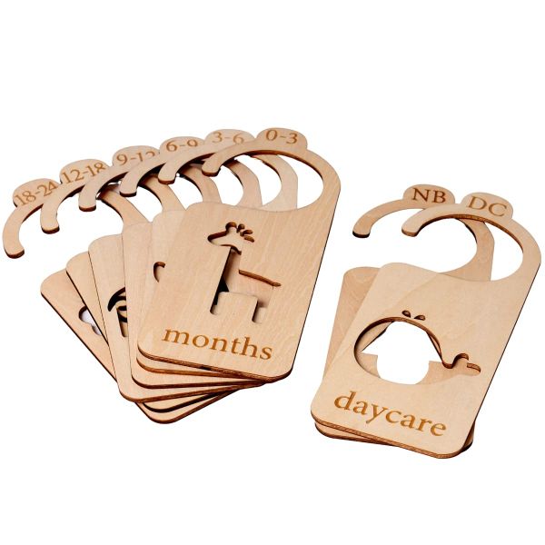 Baby Closet Dividers Double Sided Baby Nursery Size Dividers Arrange Clothes by Type or Age