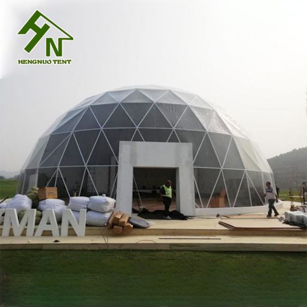 Double Leaves Glass Door Big Geo Dome Tent For Event Igloo Dome Tent