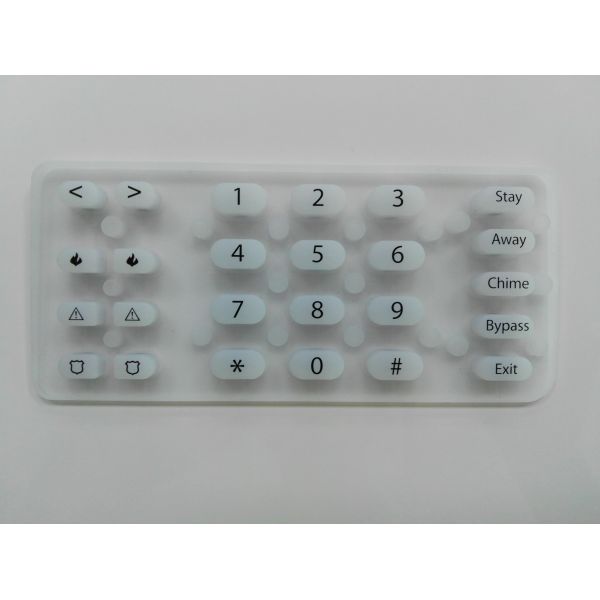 Glossy Rubber Membrane Switch Customized Overlay Color ISO9001 ROHS SGS Certificated Durable Flexible Control Interface