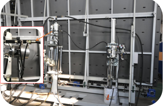 0.5-0.7 MPa Pressure Insulating Glass Machine , Auto 6 Axis Robot Low Voltage